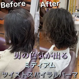 パーマ メンズ Soleria 田中慎一のヘアスタイル