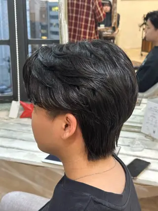 ショート パーマ スパイキー/ ピンパーマ/緑川雄也のヘアスタイル