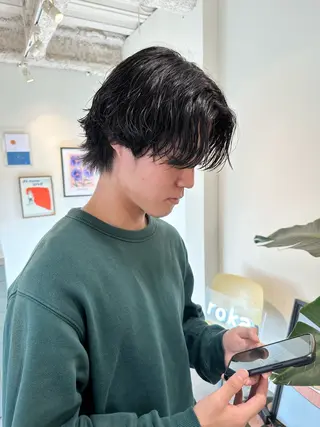 カラー パーマ HANAME 原宿美容室のヘアスタイル