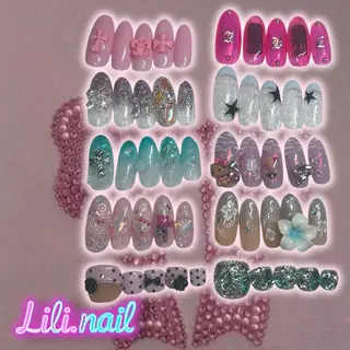ネイル lili.nail y2k/長さ出しのネイルデザイン