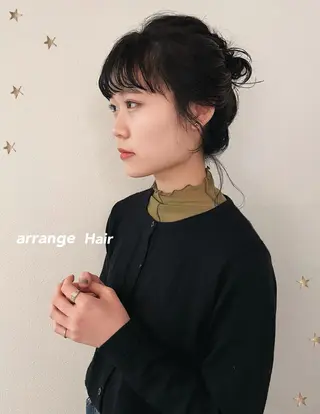 ミディアム ヘアアレンジ 市川 千夏のヘアスタイル