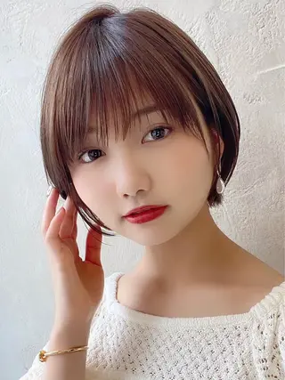 ショート カラー 💍新宿ショート 💍岩田莉奈のヘアスタイル