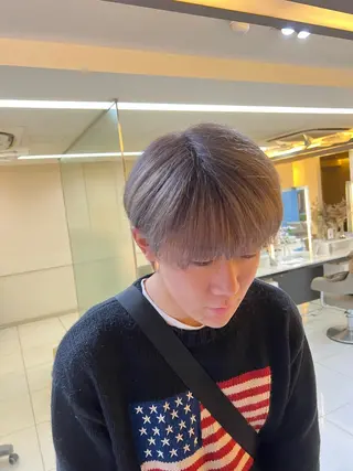 ショート カラー メンズ メンズ/パーマ /フェード/岡山秀人のヘアスタイル