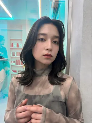 セミロング カラー メンズ ✨縮毛矯正✨艶髪✨️ 髪質改善✨鴻巣✨️のヘアスタイル