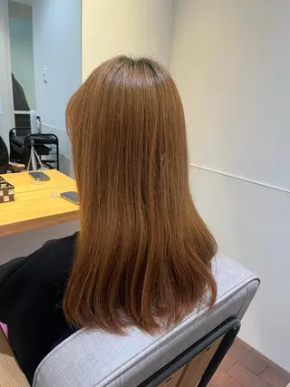 ミディアム マンツーマン 縮毛矯正/マユコのヘアスタイル