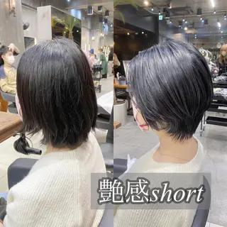 ショート カラー 透明感カラー🌿 グレージュ🐺陽介のヘアスタイル