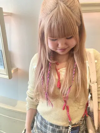ロング 韓国エクステ／羽エク ダブルスキル💛のヘアスタイル