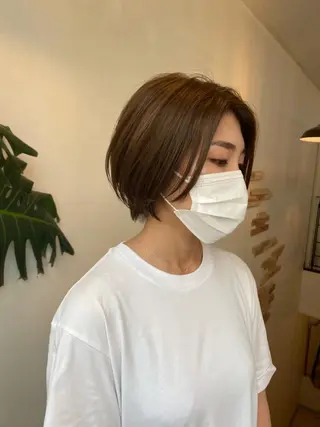 ミディアム カラー ヘアアレンジ ナカジマ ボブ/レイヤーのヘアスタイル