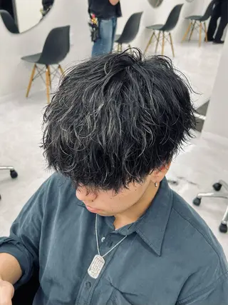 ミディアム パーマ メンズ 🏁メンズパーマ/ RYOYAのヘアスタイル