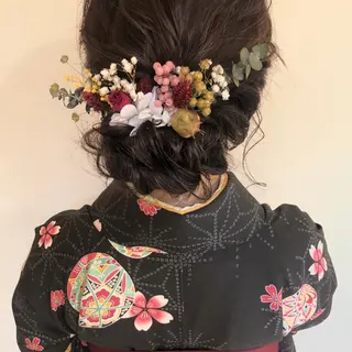 ミディアム カラー ヘアアレンジ マンツーマン半個室 tamuraのヘアスタイル