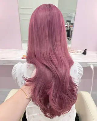 ロング カラー ハイトーンカラー💞 くるみ🎀のヘアスタイル