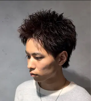 カラー メンズ 岡田/メンズ特化/パ ーマ&ショートのプロのヘアスタイル