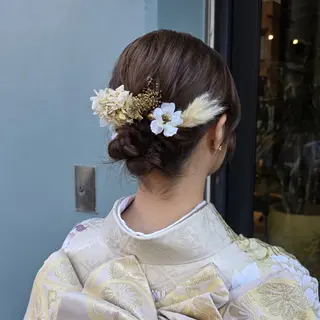 セミロング ヘアアレンジ ハヤシ マユ ✂ 府中美容室のヘアスタイル
