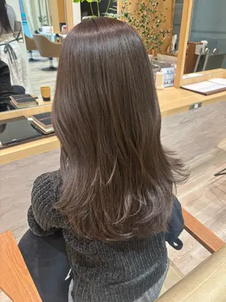 ロング カラー 赤み消しカラー/ レイヤー/柳澤優名のヘアスタイル