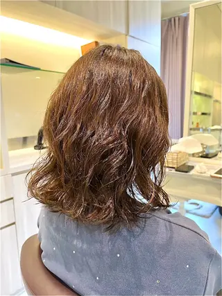 ミディアム パーマ FIX店長/名駅/ 国際センター/パーマのヘアスタイル