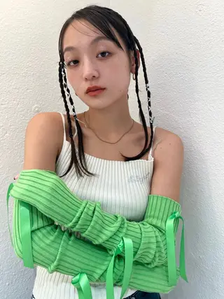 ヘアアレンジ ブリーチカラー🎀 韓国風/寺門美優のヘアスタイル