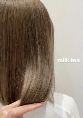 ミディアム カラー 木下 奈々のヘアスタイル