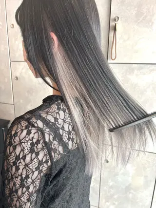 セミロング カラー ヘアアレンジ 🌈インナーカラー ‘ショウマ’🌈のヘアスタイル