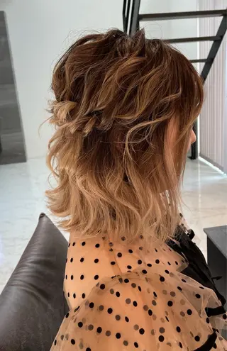 ミディアム ヘアアレンジ miho 🌼🌼🌼のヘアスタイル
