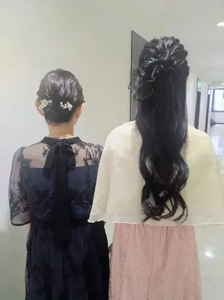 セミロング ヘアアレンジ Hair&Make  Delight*のヘアスタイル