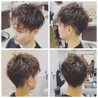 ショート パーマ 坂元 智信のヘアスタイル