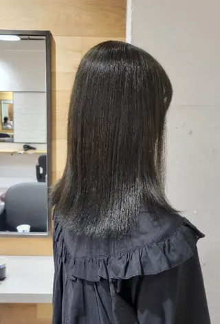 セミロング Ayu🐾縮毛矯正/ ブリーチ無しカラーのヘアスタイル