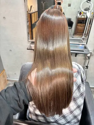 セミロング カラー パーマ ショートボブ髪質改善 縮毛矯正のプロ山道潤のヘアスタイル