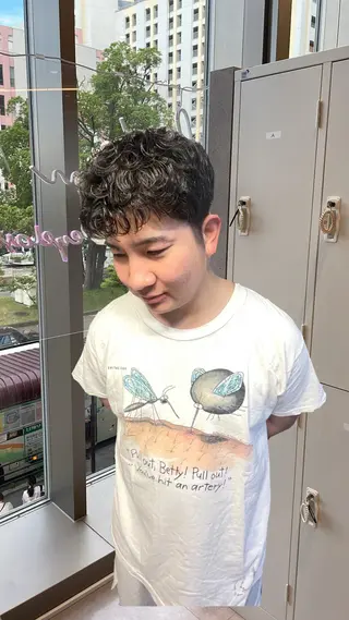 パーマ メンズ Spin hair ツジモトチハルのヘアスタイル