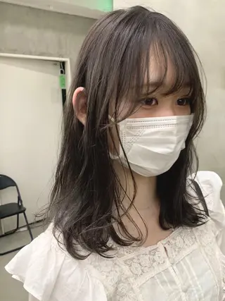 セミロング カラー 🌿似合わせ透明感 カラー松本朋幸🌿のヘアスタイル