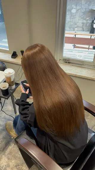 ロング 渋谷ケアブリーチ ❤️‍🔥徳田空悟のヘアスタイル