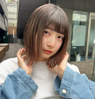 ミディアム カラー 🎧パーソナルケア/ 透明感カラー/ミユのヘアスタイル