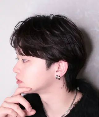 ミディアム パーマ メンズ メンズパーマ 特化/京橋/栗野のヘアスタイル