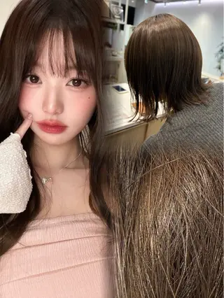 ミディアム 透明感カラー/オリー ブカラー/畠山大のヘアスタイル