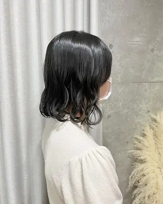 ミディアム パーマ ロングパーマ木村 ボブパーマのヘアスタイル