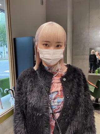 セミロング カラー 名古屋ハイトーン/ 🐶ブリーチ専門店のヘアスタイル