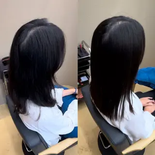 ロング 【髪質改善】タケウチ 【手で乾かすだけ】のヘアスタイル