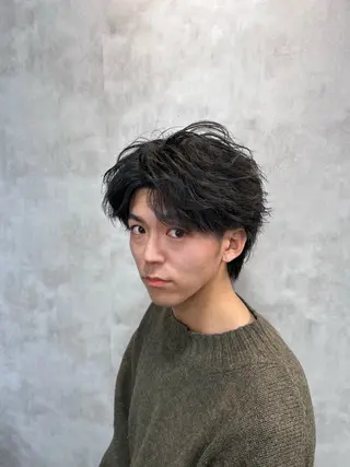 ショート カラー パーマ メンズ メンズ特化 👑YUTAのヘアスタイル