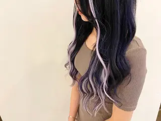 ロング カラー シールエクステ×美髪 改善/ヨシモトカンジのヘアスタイル