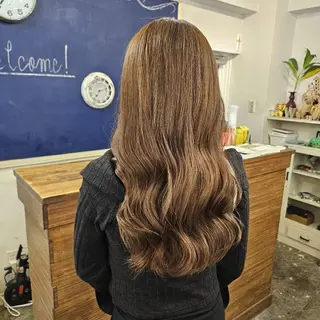 ロング あべかりん/原宿 /マツパ/ハイトーンのヘアスタイル