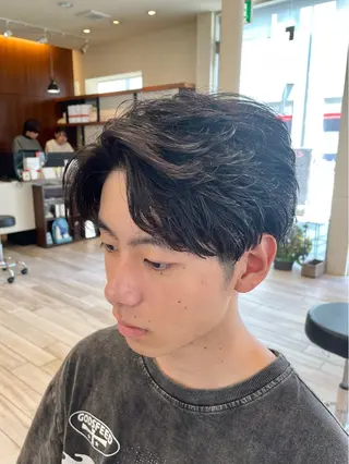 ショート パーマ メンズ パーマ/フェード🔥 佐々木波人のヘアスタイル