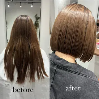ミディアム 福井 采未のヘアスタイル