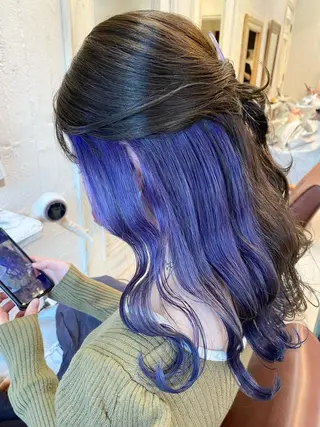セミロング カラー ブリーチ koheiのヘアスタイル