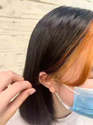 セミロング カラー ヘアアレンジ 🫧ヒシダアキ taboo.i🫧のヘアスタイル