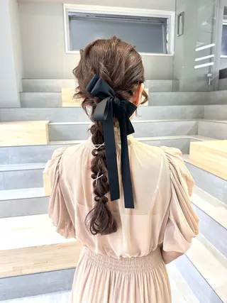 ロング ヘアアレンジ 染谷 遥花のヘアスタイル
