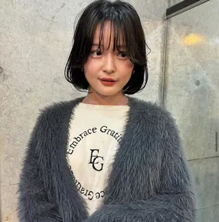 ショート カラー パーマ ヘアアレンジ メンズ キッズ デザインパーマ メンズカット 郁美のヘアスタイル