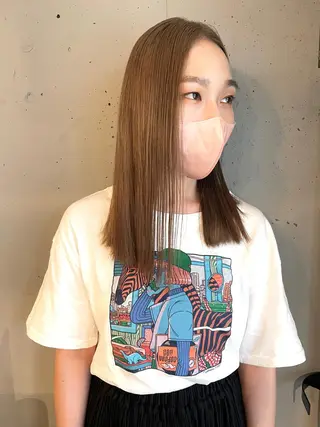 ロング カラー 東 みのりのヘアスタイル