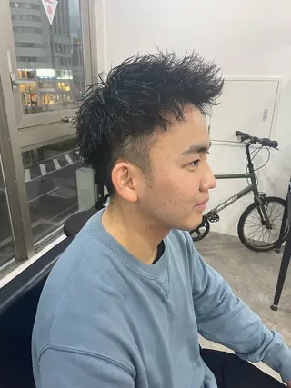 パーマ メンズ エビスザキレン／メン ズ／心斎橋🌳のヘアスタイル