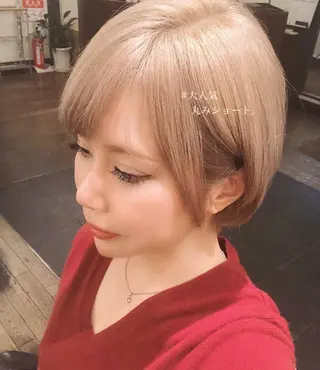 ショート カラー ◆感動口コミ/最小顔 理論カット◆森口 峻のヘアスタイル