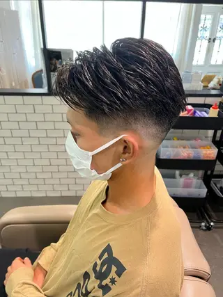 ショート パーマ メンズ アイブロウ 京都駅メンズカット/ パーマ/Keigoのヘアスタイル