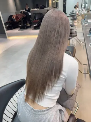 ロング カラー ARIA💎縮毛矯正 ブリーチ💎複雑履歴のヘアスタイル